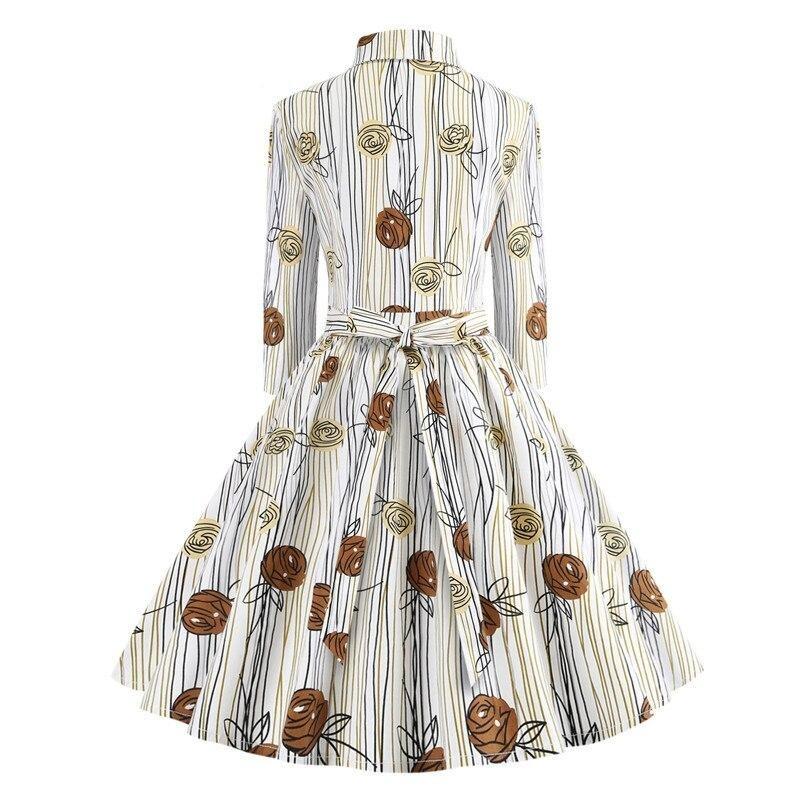 Vintage Mekko Piirustus Pitkät Hihat