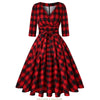 Vintage Punainen Scotland Mekko
