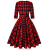 Vintage Punainen Scotland Mekko