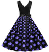 Naisten Vintage Mekko, Violetti Pilkku