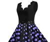 Naisten Vintage Mekko, Violetti Pilkku