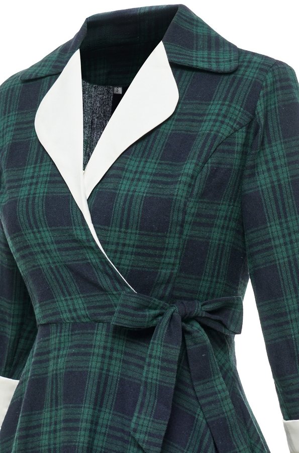 Vintage Vihreä Turkismekko