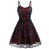 Burgundin Goottilainen Vintage-Mekko