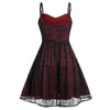 Burgundin Goottilainen Vintage-Mekko
