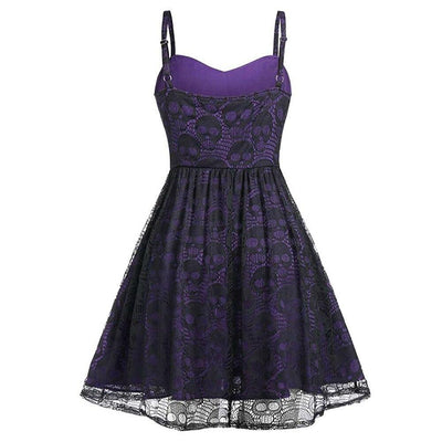 Vintage Goottilainen Violetti Mekko