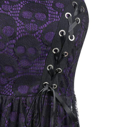 Vintage Goottilainen Violetti Mekko