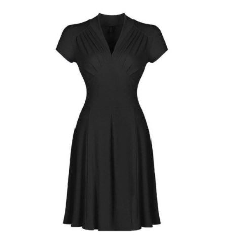 Vintage Plus Size 50s Mekko Musta