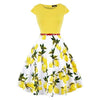 Vintage Plus-Kokoinen 50-Luvun Sitruunamekko