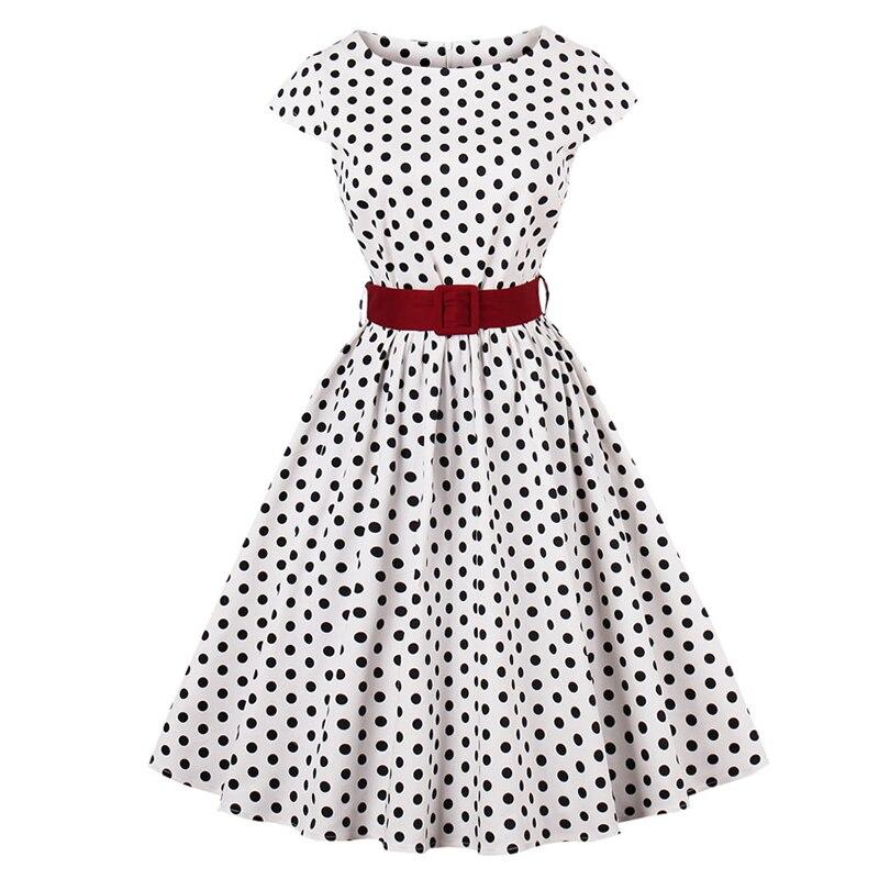 Vintage Plus-Koon Valkoinen Vyömekko