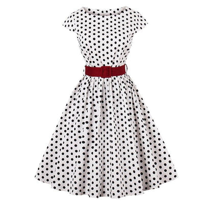 Vintage Plus-Koon Valkoinen Vyömekko