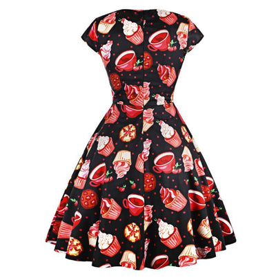 Vintage Plus-Kokoinen Cupcake-Mekko