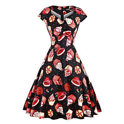 Vintage Plus-Kokoinen Cupcake-Mekko