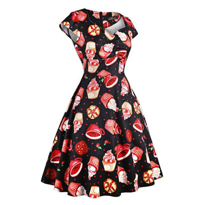 Vintage Plus-Kokoinen Cupcake-Mekko