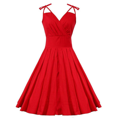 50-Luvun Glamour Punainen Mekko