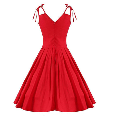 50-Luvun Glamour Punainen Mekko