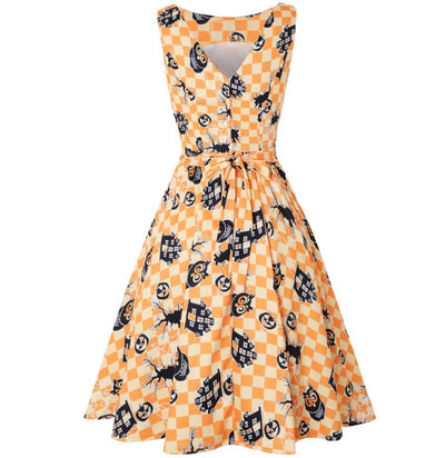 Vintage Plus-Kokoinen Halloween-Mekko