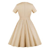 60-Luvun Audrey Hepburn Beige Mekko