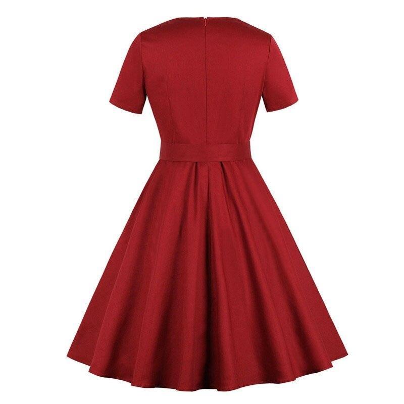 60-Luvun Audrey Hepburn Burgundy Mekko