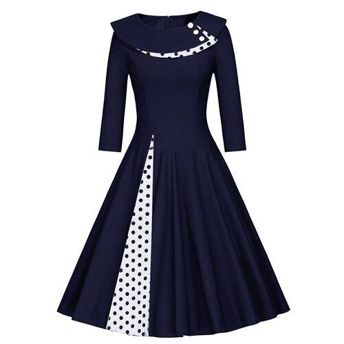 Vintage Plus-Koon Talvisininen Mekko
