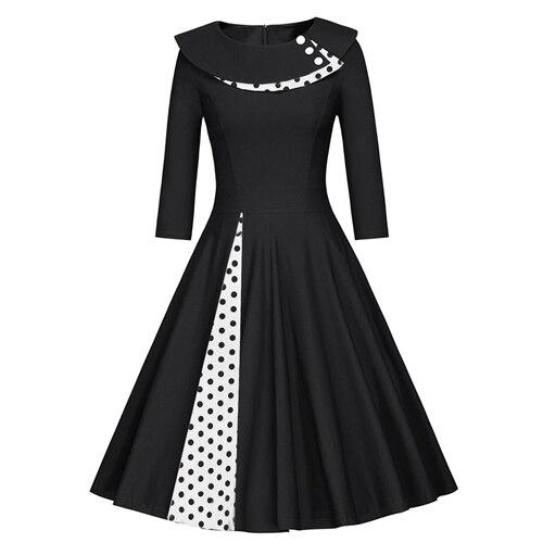 Vintage Plus-Koon Talvimusta Mekko