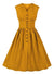 Keltainen Plus-Koon Vintage-Mekko