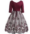 Red Sequins Plus Size Vintage -Mekko