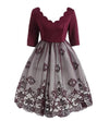 Red Sequins Plus Size Vintage -Mekko