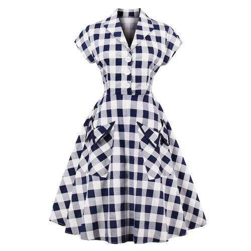Vintage Plus-Kokoinen Pin Up -Mekko