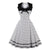 Vintage Plus Size Retro Mekko Valkoinen