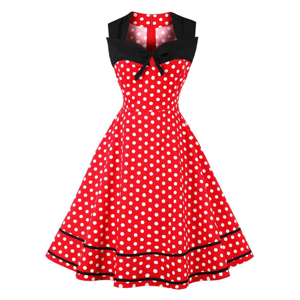 Punainen Vintage Plus-Koon Retromekko