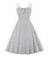 Vintage Plus-Koon Valkoinen Rockabilly-Mekko