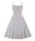 Vintage Plus-Koon Valkoinen Rockabilly-Mekko
