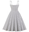 Vintage Plus-Koon Valkoinen Rockabilly-Mekko