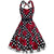 Vintage Plus Size Rockabilly-Mekko Black Roses