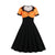 Vintage Plus Size Swing Mekko Oranssi Musta