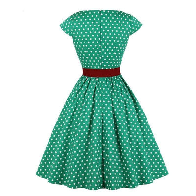 Vintage Plus-Koon Vihreä Vyömekko