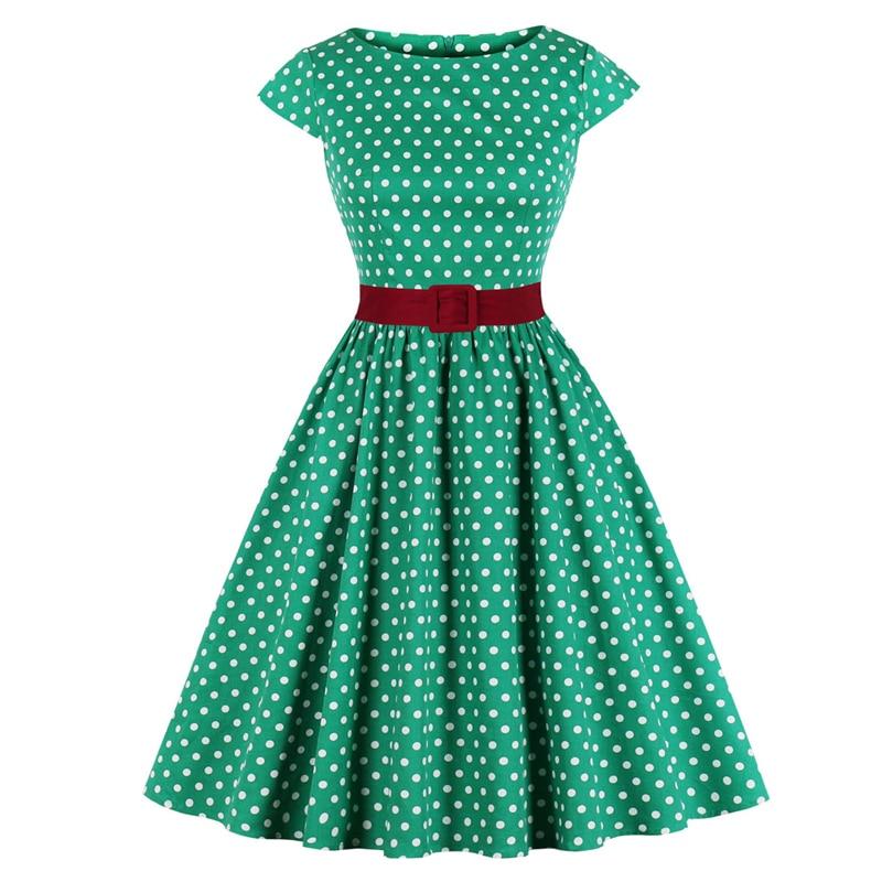 Vintage Plus-Koon Vihreä Vyömekko