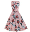 Vintage Hepburn Vaaleanpunainen Mekko