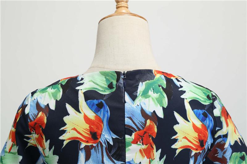 Vintage Winter Navy Flowers -Mekko