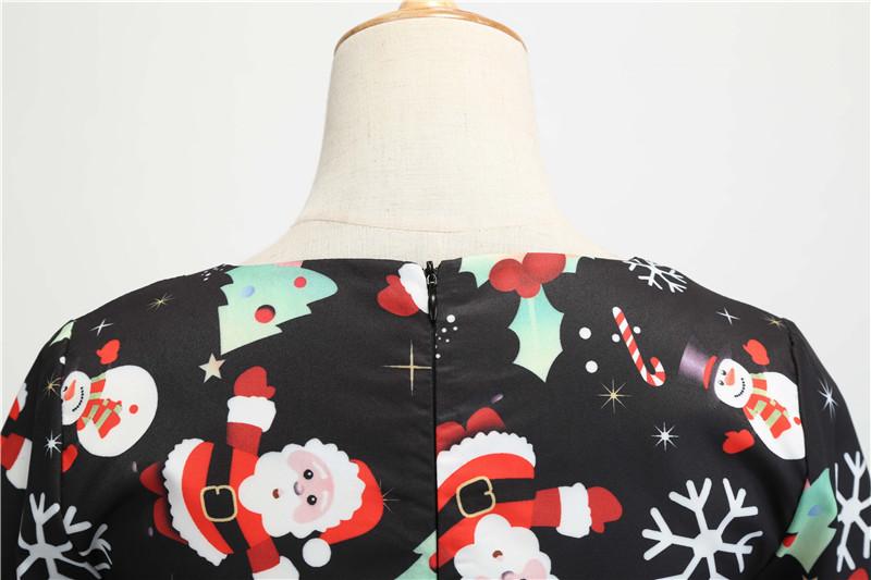 Vintage Musta Talvi Joulumekko