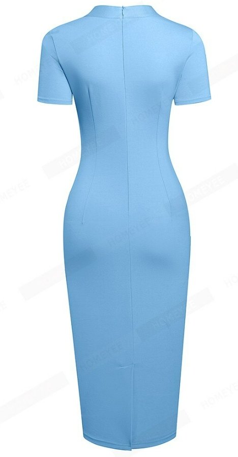 Vintage Sininen Päivämekko