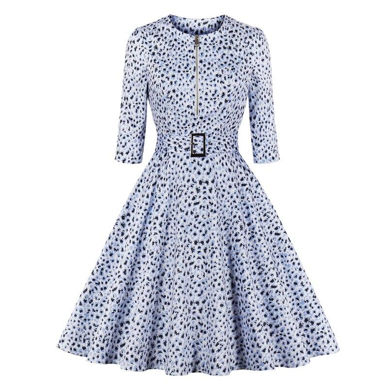 Vintage Sininen Leopardimekko
