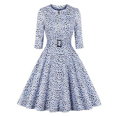 Vintage Sininen Leopardimekko