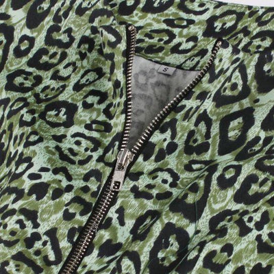 Vintage Vihreä Leopardimekko