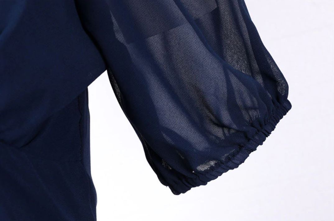 Vintage Pitkä 50-Luvun Sininen Mekko