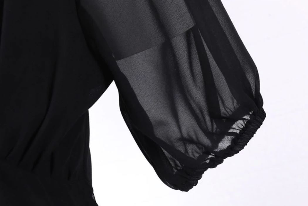 Vintage Pitkä 50-Luvun Musta Mekko