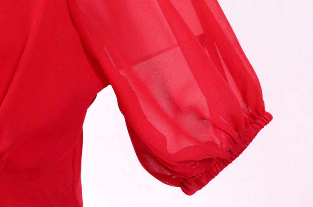 Vintage Pitkä 50-Luvun Punainen Mekko