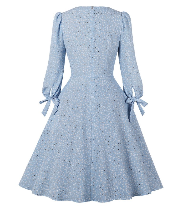 Vintage Pitkä Boho Flowers -Mekko