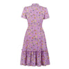 Laventelin Lyhythihainen Vintage-Mekko