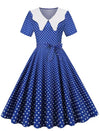 Vintage Laivastonsininen Häämekko